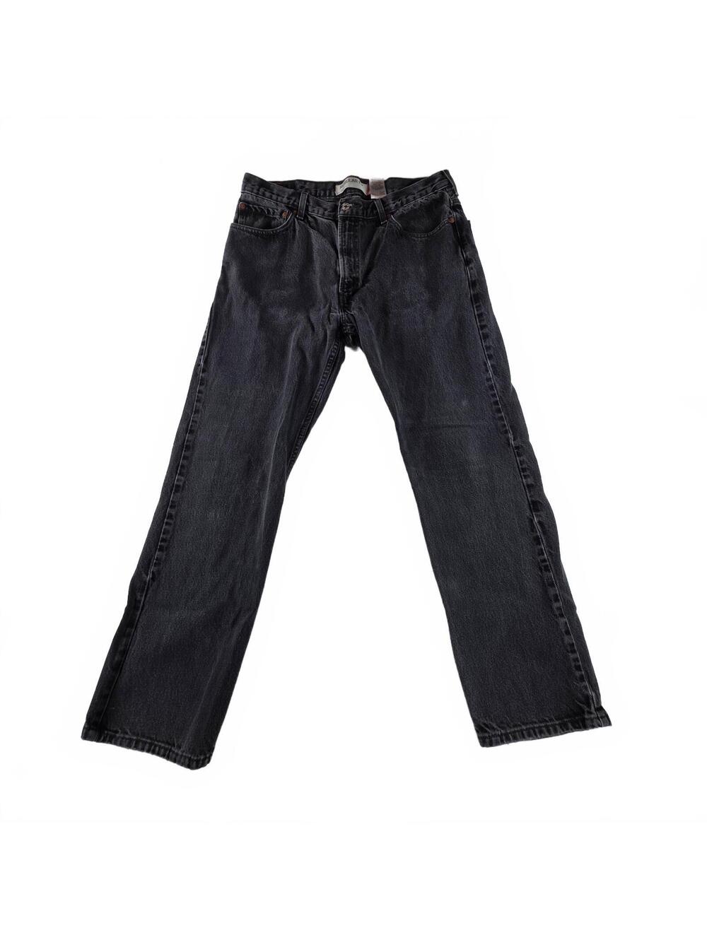Levi's 505 Men's Regular Fit Jeans 36x30 Black Vintage Denim Made in 2007